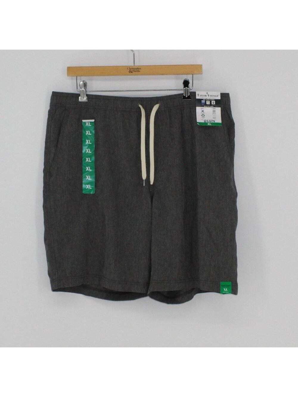 5) NEW Tailor Vintage Osun Charcoal Gray Shorts  Men Size XL